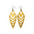 Arrowhead 03 [L] // Leather Earrings - Gold - LIGHT RAZOR DESIGN STUDIO