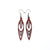 Totem 02 [S] // Leather Earrings - Red - LIGHT RAZOR DESIGN STUDIO
