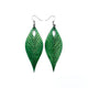 Terrabyte 10 // Leather Earrings - Green