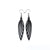 Totem 03 [S] // Leather Earrings - Black - LIGHT RAZOR DESIGN STUDIO