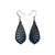 Gem Point 09 [S] // Leather Earrings - Navy Blue - LIGHT RAZOR DESIGN STUDIO