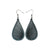 Drop 08 [S] // Leather Earrings - Black Pearl - LIGHT RAZOR DESIGN STUDIO
