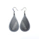 Drop 06 [S] // Leather Earrings - Silver - LIGHT RAZOR DESIGN STUDIO
