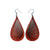 Drop 08 [L] // Leather Earrings - Red - LIGHT RAZOR DESIGN STUDIO