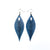 Terrabyte 10 // Leather Earrings - Light Navy Blue