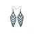 Arrowhead 03 [S] // Leather Earrings - Blue Pearl - LIGHT RAZOR DESIGN STUDIO