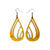 Drop 03 [L] // Leather Earrings - Gold - LIGHT RAZOR DESIGN STUDIO