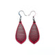 Gem Point 10 [S] // Leather Earrings - Red - LIGHT RAZOR DESIGN STUDIO