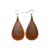 Drop 05 [S] // Leather Earrings - Orange - LIGHT RAZOR DESIGN STUDIO