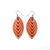 Terrabyte 14 [S] // Leather Earrings - Orange - LIGHT RAZOR DESIGN STUDIO