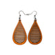 Drop 04 [S] // Leather Earrings - Orange - LIGHT RAZOR DESIGN STUDIO