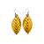 Terrabyte 14 [S] // Leather Earrings - Gold - LIGHT RAZOR DESIGN STUDIO