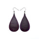 Drop 05 [S] // Leather Earrings - Purple - LIGHT RAZOR DESIGN STUDIO