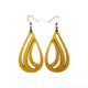 Drop 01 [L] // Leather Earrings - Gold - LIGHT RAZOR DESIGN STUDIO