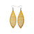 Terrabyte v.11_1 // Leather Earrings - Gold - LIGHT RAZOR DESIGN STUDIO