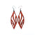 Petal 02 [L] // Leather Earrings - Red - LIGHT RAZOR DESIGN STUDIO