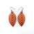 Terrabyte 14 [S] // Leather Earrings - Light Red - LIGHT RAZOR DESIGN STUDIO