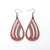 Drop 02 [L] // Leather Earrings - Red Pearl - LIGHT RAZOR DESIGN STUDIO