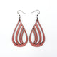 Drop 02 [L] // Leather Earrings - Red Pearl - LIGHT RAZOR DESIGN STUDIO