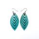 Terrabyte 14 [S] // Leather Earrings - Light Turquoise - LIGHT RAZOR DESIGN STUDIO