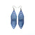 Terrabyte 17 // Leather Earrings - Navy Blue Pearl