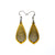 Gem Point 14 [S] // Leather Earrings - Gold - LIGHT RAZOR DESIGN STUDIO