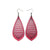 Gem Point 12 [L] // Leather Earrings - Fuchsia - LIGHT RAZOR DESIGN STUDIO