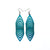 Terrabyte 17 // Leather Earrings - Turquoise Pearl