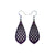 Gem Point 01 [S] // Leather Earrings - Purple - LIGHT RAZOR DESIGN STUDIO