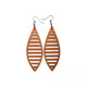 Terrabyte v.11_1 // Leather Earrings - Orange - LIGHT RAZOR DESIGN STUDIO