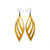 Petal 01 [L] // Leather Earrings - Gold - LIGHT RAZOR DESIGN STUDIO
