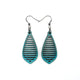 Gem Point 10 [S] // Leather Earrings - Turquoise Pearl - LIGHT RAZOR DESIGN STUDIO