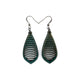 Gem Point 14 [S] // Leather Earrings - Turquoise - LIGHT RAZOR DESIGN STUDIO