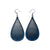 Drop 05 [L] // Leather Earrings - Navy Blue - LIGHT RAZOR DESIGN STUDIO