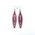 Totem 01 [S] // Leather Earrings - Fuchsia - LIGHT RAZOR DESIGN STUDIO