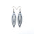 Totem 07 [S] // Leather Earrings - Silver - LIGHT RAZOR DESIGN STUDIO