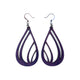 Drop 03 [L] // Leather Earrings - Purple - LIGHT RAZOR DESIGN STUDIO