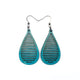 Drop 05 [S] // Leather Earrings - Turquoise Pearl - LIGHT RAZOR DESIGN STUDIO