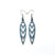 Totem 05 [S] // Leather Earrings - Blue Pearl - LIGHT RAZOR DESIGN STUDIO