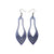 Terrabyte v.02_3 // Leather Earrings - Purple Pearl - LIGHT RAZOR DESIGN STUDIO
