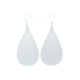 Drop 05 [L] // Leather Earrings - Blue Pearl - LIGHT RAZOR DESIGN STUDIO
