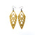Arrowhead 01 [L] // Leather Earrings - Gold - LIGHT RAZOR DESIGN STUDIO