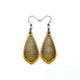 Gem Point 13 [S] // Leather Earrings - Gold - LIGHT RAZOR DESIGN STUDIO