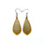 Gem Point 10 [S] // Leather Earrings - Gold - LIGHT RAZOR DESIGN STUDIO
