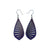 Gem Point 09 [M] // Leather Earrings - Purple - LIGHT RAZOR DESIGN STUDIO