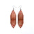Terrabyte 17 // Leather Earrings - Orange