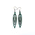 Totem 01 [S] // Leather Earrings - Turquoise - LIGHT RAZOR DESIGN STUDIO