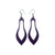 Terrabyte 02_2 // Leather Earrings - Purple - LIGHT RAZOR DESIGN STUDIO