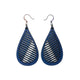 Drop 06 [L] // Leather Earrings - Navy Blue - LIGHT RAZOR DESIGN STUDIO