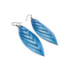 Terrabyte 14 [M] // Leather Earrings - Navy Blue Pearl - LIGHT RAZOR DESIGN STUDIO